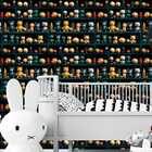 Papel De Parede Auto Colante Quarto Infantil Brinquedos Verde