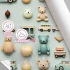 Papel De Parede Auto Colante Quarto Infantil Ursinho Fofo Dec