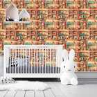 Papel De Parede Auto Colante Quarto Menina Rosa Briquedos Col