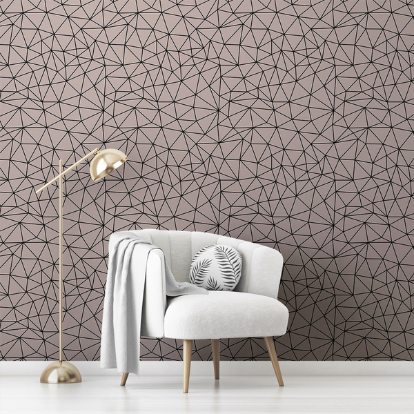 Papel De Parede Auto Colante Rosé Para Quarto Menina 12m