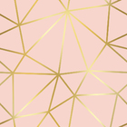 Papel De Parede Auto Colante Sala Rosa Bebê Fios Gold 18m