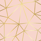 Papel De Parede Auto Colante Sala Rosa Bebê Fios Gold 3m