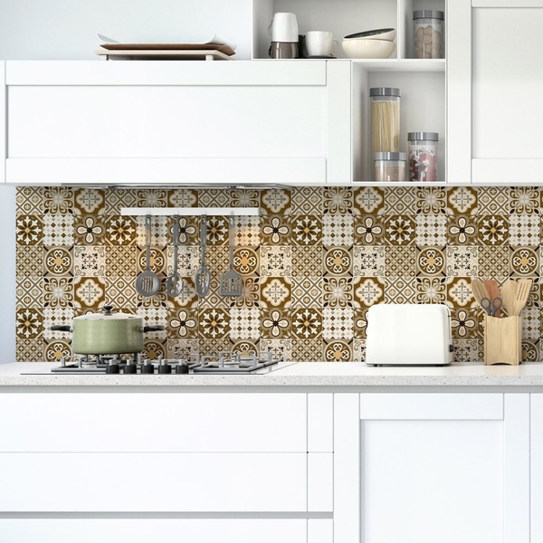 Papel De Parede Autoadesivo Azulejos Ladrilhos Portugues - Ma