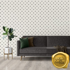 Papel De Parede Autoadesivo Sala Quarto Poá Tons De Areia 3m