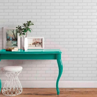 Papel De Parede Autocolante Adesivo Tijolo Branco 3d