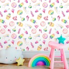 Papel De Parede Autocolante Baby Arco Íris Doce