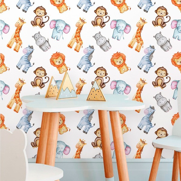 1wupce9asuicm Adesivos decorativo papel 1 50x60 cm parede florais decorar r. https www leroymerlin com br papel de parede autocolante baby safari aquarela 1567290249