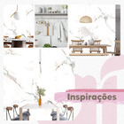 Papel De Parede Autocolante Mármore Branco Detalhe Rosa Laváv