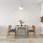 Papel De Parede Autocolante Mármore Branco Detalhe Rosa Laváv