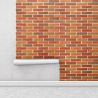 Papel De Parede Autocolante Pedras Com Tijolos Laranja E Marr