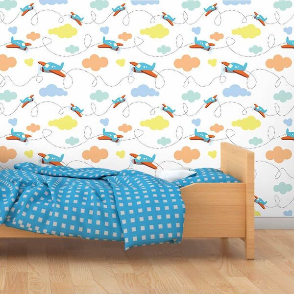 Papel De Parede Aviões Line - 0 50 X 3 00 Metros
