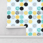 Papel De Parede Azul Bolinhas