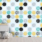 Papel De Parede Azul Bolinhas