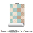 Papel De Parede Azulejo Abstrato 287344238