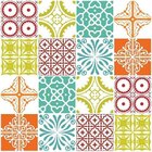 Papel De Parede Azulejo Abstrato 88300