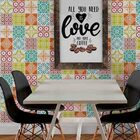 Papel De Parede Azulejo Abstrato 88300