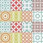 Papel De Parede Azulejo Abstrato 88830