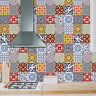 Papel De Parede Azulejo Cozinha Ladrilho Colorido 10,0m