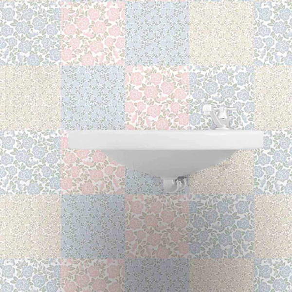 Papel De Parede Azulejo Floral 283120670