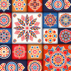 Papel De Parede Azulejo Mandala Indiana Namastê Para Área Gou