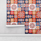 Papel De Parede Azulejo Mandala Indiana Namastê Para Área Gou