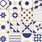 Papel De Parede Azulejo Para Cozinha Português Retro Em Bege
