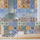 Papel De Parede Azulejo Português De Cozinha Colorido 10,0m