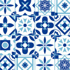Papel De Parede Azulejos Desenhos Grego Azul Para Cozinha