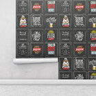 Papel De Parede Azulejos Retro Good Beer Lanchonete Para Cozi