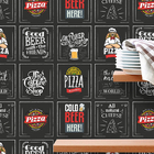 Papel De Parede Azulejos Retro Good Beer Lanchonete Para Cozi