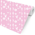Papel De Parede Bailarina Rosa Com Branco