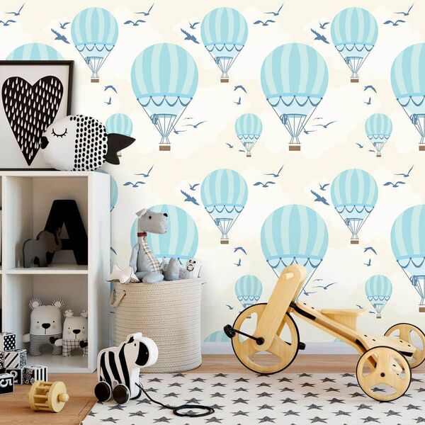 Papel De Parede Balões Ilustra Boy - 0 50 X 2 50 Metros