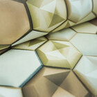 Papel De Parede Bege 3D Geométrico Texturizado 14m²