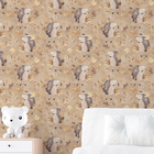 Papel De Parede Bichinho Infantil Decorativo Folhas Outono Au