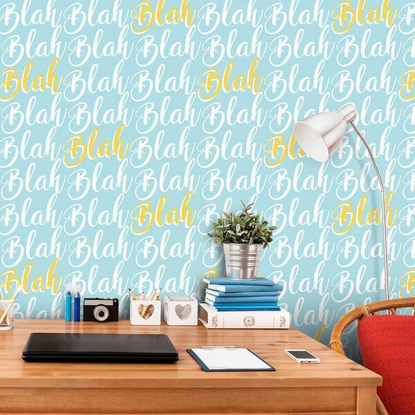 Papel De Parede Blah Blah Soft - 0 50 X 2 50 Metros