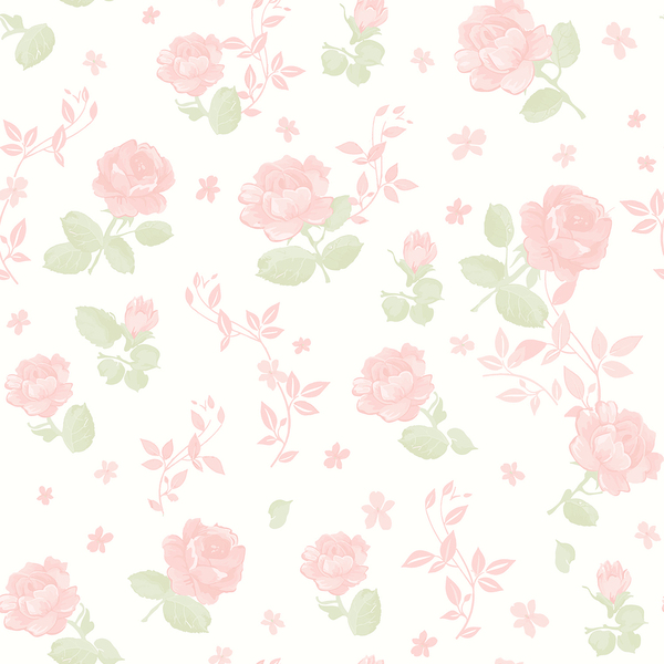 Papel De Parede Bobinex Bambinos - Flores Rosa