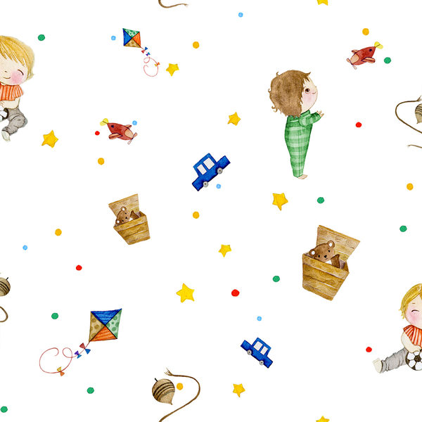 Papel De Parede Bobinex Brincar - Brinquedos Colorido