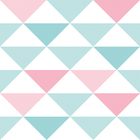 Papel De Parede Bobinex Brincar - Triângulos Rosa E Azul