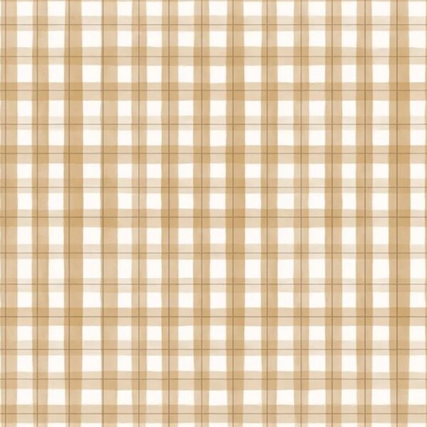 Papel De Parede Bobinex Revoada -  Xadrez Picnic Marrom 4442