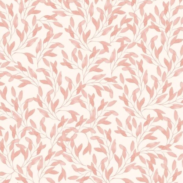 Papel De Parede Bobinex Revoada - Folha Oliveira Rosa 4438