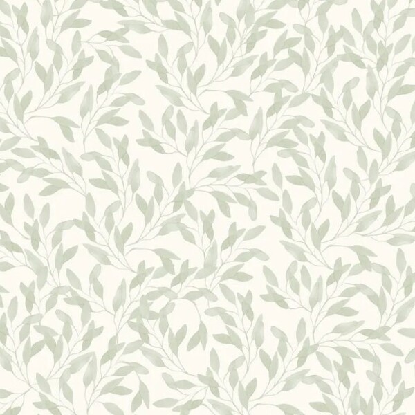 Papel De Parede Bobinex Revoada - Folha Oliveira Verde Menta