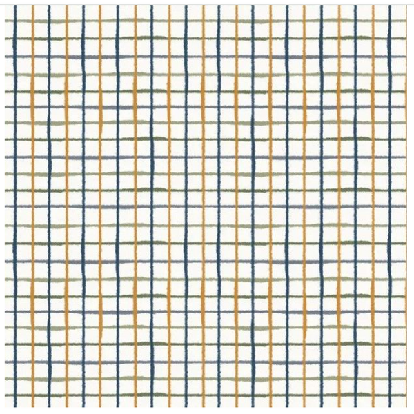 Papel De Parede Bobinex Revoada - Xadrez Aquarela Azul, Milit