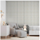 Papel De Parede Bobinex Revoada - Xadrez Aquarela Azul, Milit