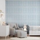 Papel De Parede Bobinex Revoada - Xadrez Picnic Azul Céu 4444