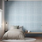 Papel De Parede Bobinex Revoada - Xadrez Picnic Azul Céu 4444