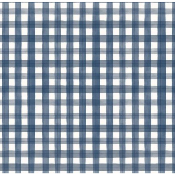 Papel De Parede Bobinex Revoada - Xadrez Picnic Azul Mar 4428