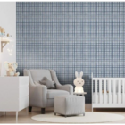 Papel De Parede Bobinex Revoada - Xadrez Picnic Azul Mar 4428