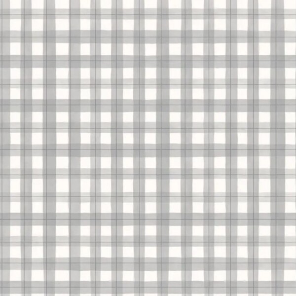 Papel De Parede Bobinex Revoada - Xadrez Picnic Cinza 4432