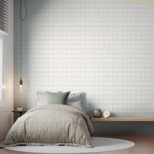 Papel De Parede Bobinex Revoada - Xadrez Vichi Cinza 4413