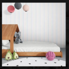 Papel De Parede Bobinex Sonhos 4213 Listra Rosa E Azul Claro